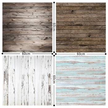 

HUAYI 4pc 0.6x0.6m Wood Floor Backdrop Backgrounds Studio Photography Props Backdrops for small objects GY-009