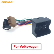 Feeldo adaptador de fio de rádio, adaptador de fio de rádio estéreo para carro volkswagen passat bora fox golf tiguan para skoda audi plug, 1 peça cabo de fiação
