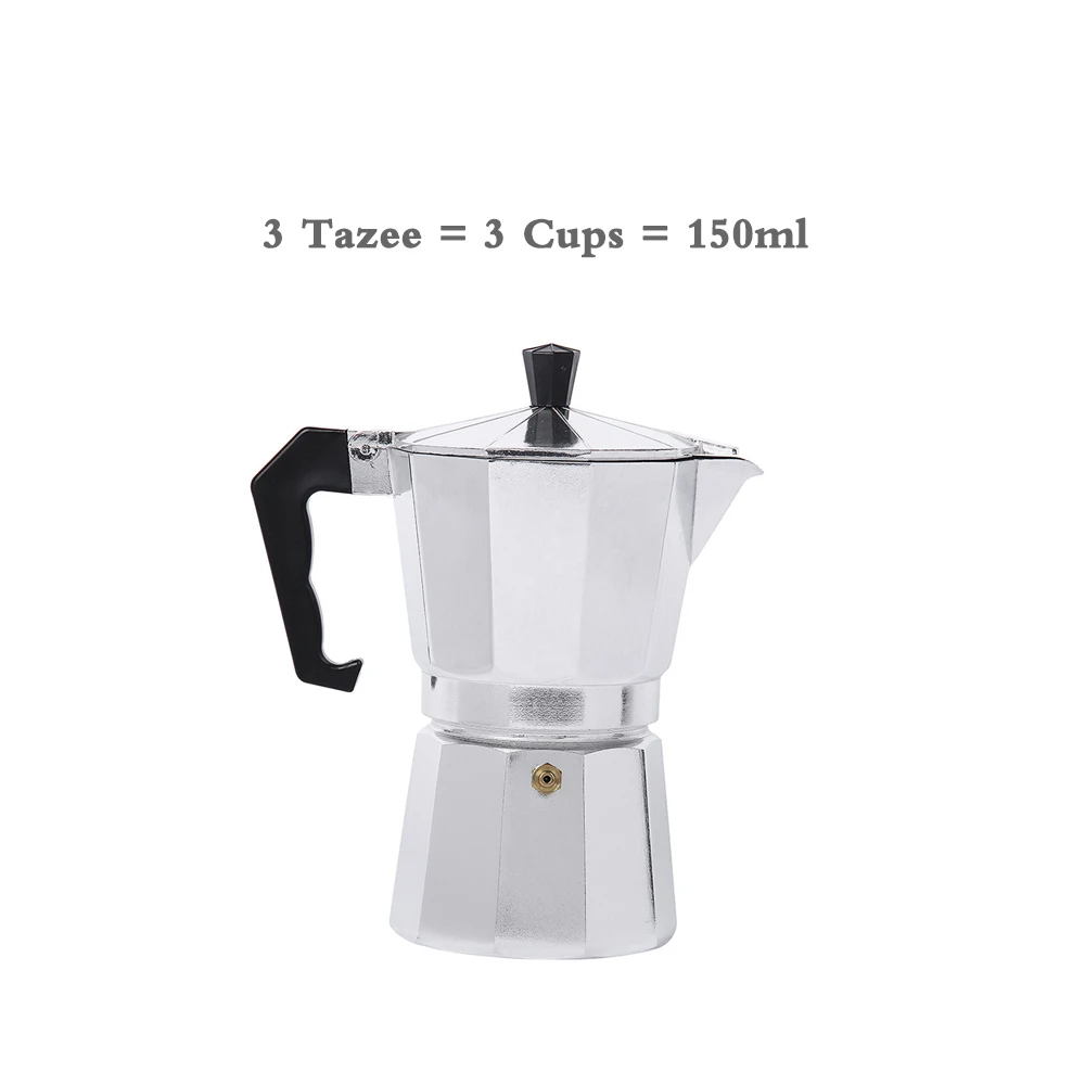 Итальянский Эспрессо кофеварка Топ Moka Cafeteira Expresso кофеварка 3cup/6cup/9cup/12cup Турецкая кофеварка для приготовления кофе на плите - Цвет: 3 cup