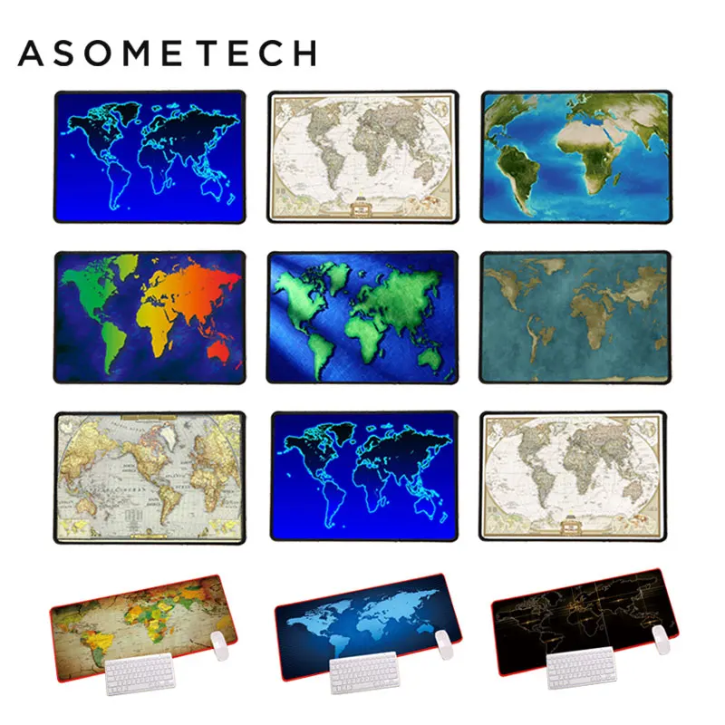 90X40 см карта мира Резиновые Gaming Мышь большой коврик Мышь коврик стол коврики XL для работы в офисе Gamer w/Блокировка край большой Мышь колодки