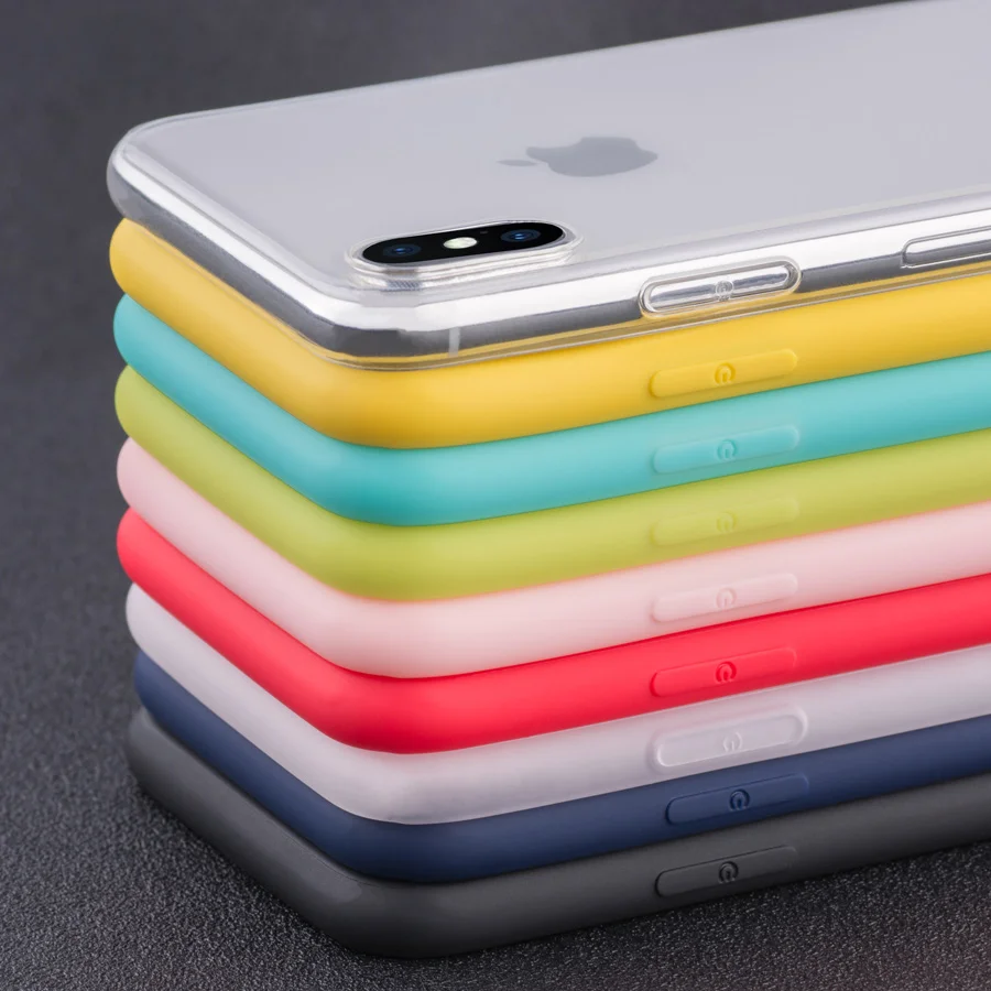 Чехол Ithuriel для iPhone X XR XS Max прозрачный тонкий мягкий цветной чехол из ТПУ iphone 8 7 6s 6