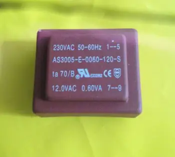 

UC30S-2-12006 EI30 0.6VA 230V 12V UL VDE AS3005-E-0060-120-S