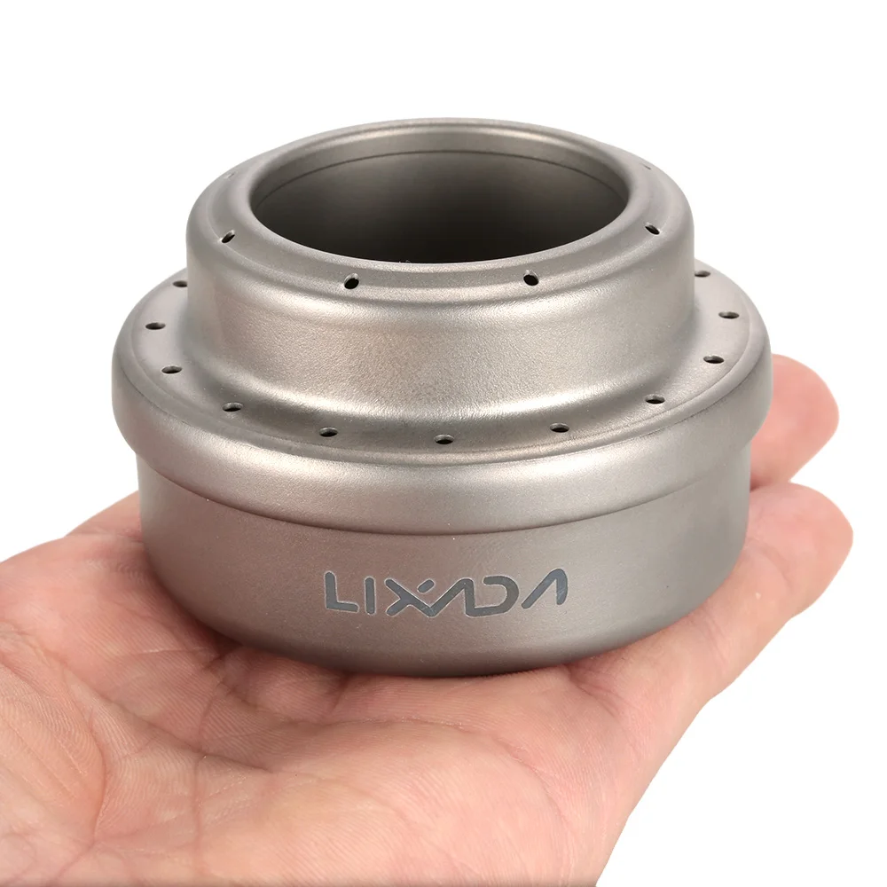 

#Lixada Outdoor Camping Mini Alcohol Portable Stove 70ml Ultralight Titanium Camping Stove with Storage Sack