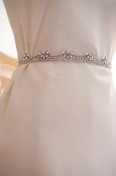 

rhinestone bridal belt crystal bead sash belt top quality glass beads RT009