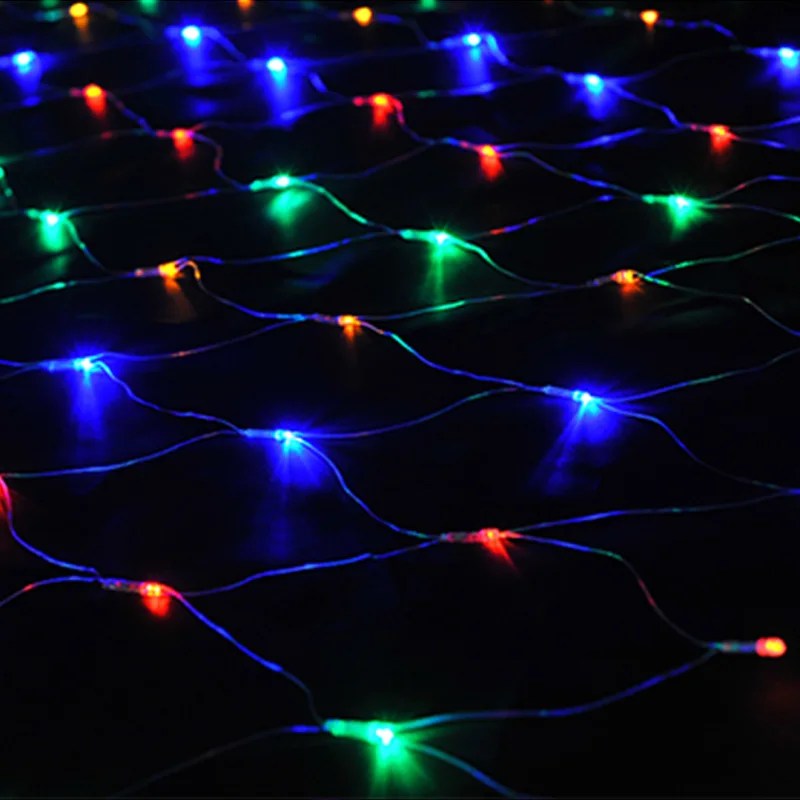 

1.5mX1.5m 96 LED Net Mesh Fairy String Light 8 display modes Window Curtain Festival Christmas new year wedding Fairy Light