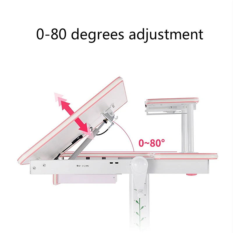 Ergonomic Comfortabel Kids Study Table and Chair Set Lifted Creative Double Backrest Writing Desk Multifunction Adjustable Desk