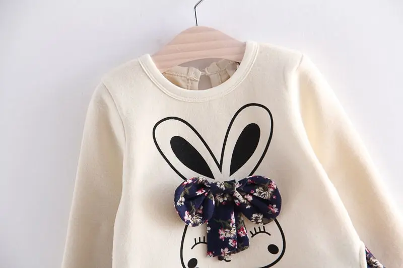 Коллекция года, осенне-зимние модные комплекты для маленьких девочек Детский свитер с длинными рукавами платье с цветочным рисунком Детский Комплект Одежда для детей возрастом 2, 3, 4, 5, 6 месяцев