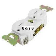 Белый LK3224F AC 125 В 15A сша заземление разъем Nema 5 15|nema 34 motor dimensions|socket