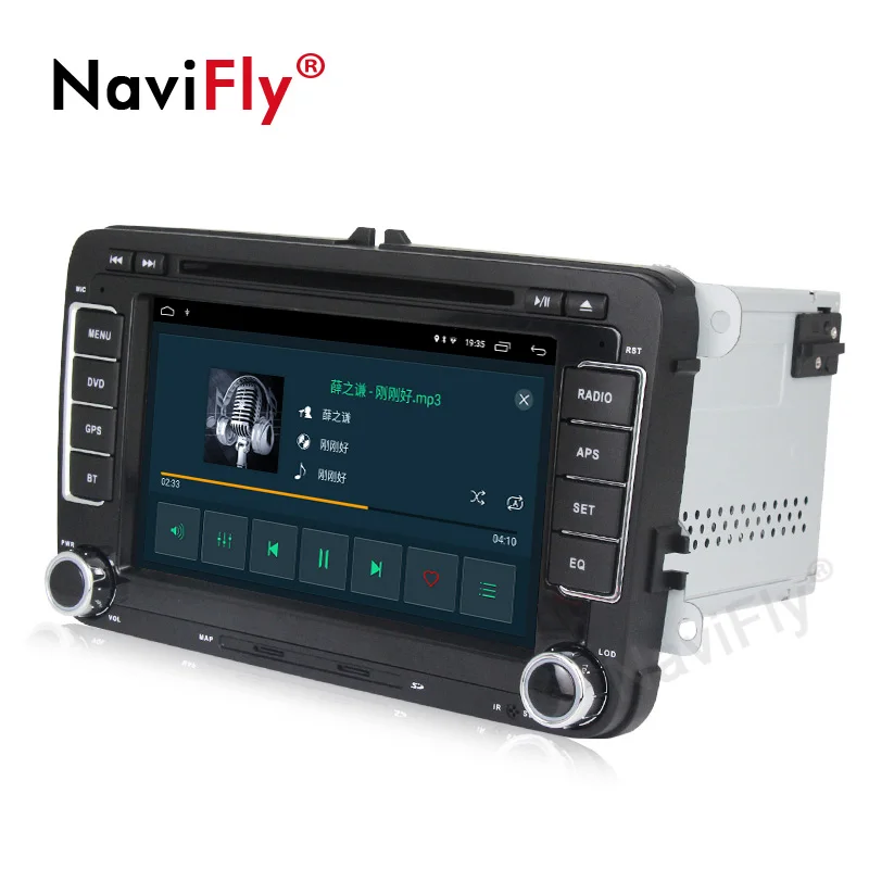 Cheap 2GB+32GB Android 9.1 car dvd gps for Volkswagen polo Passat  B5 B6 B7 GOLF 5 GOLF 6 Radio FM RDS 7708 IC 2 din WIFI CANBUS 3