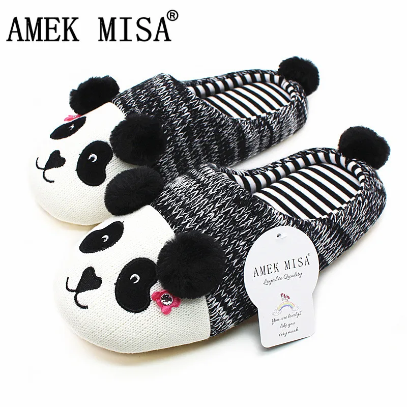 

Animal Style Family Slippers for Men Women and Childrens Winter Warm Cotton Flower Panda Home Shoes Boy and Girls House Slippers