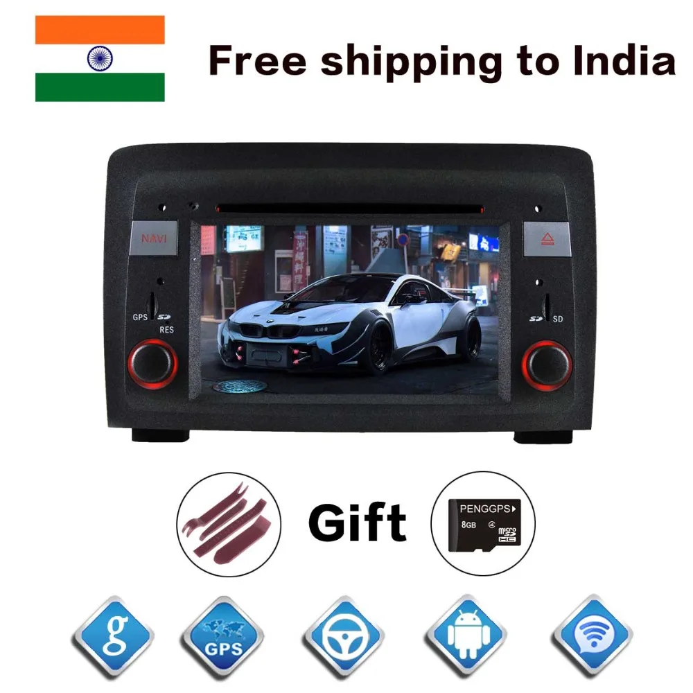 

Quad Core 2 Din CD DVD Player Android 7.1 Car Radio for Fiat Idea 2003 - 2007 Lancia Musa 2004-2008 GPS Navigation Headunit WIFI