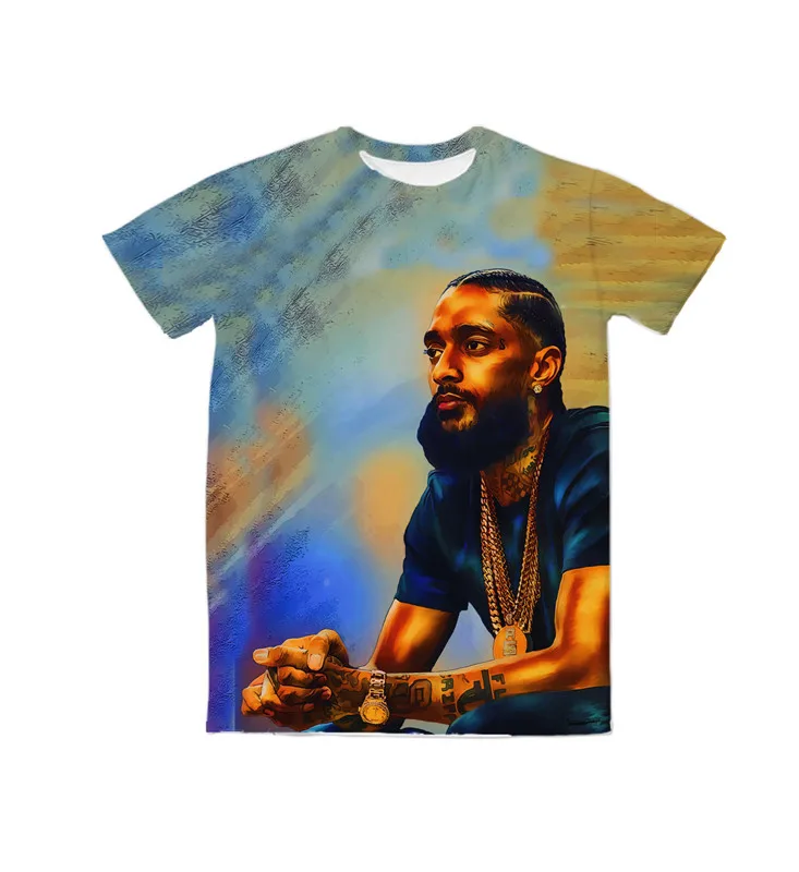 

REAL American US SIZE In The Memories Nipsey Hussle Custom Made 3D Sublimation Print T-Shirt plus size 3xl 4XL 5XL 6XL