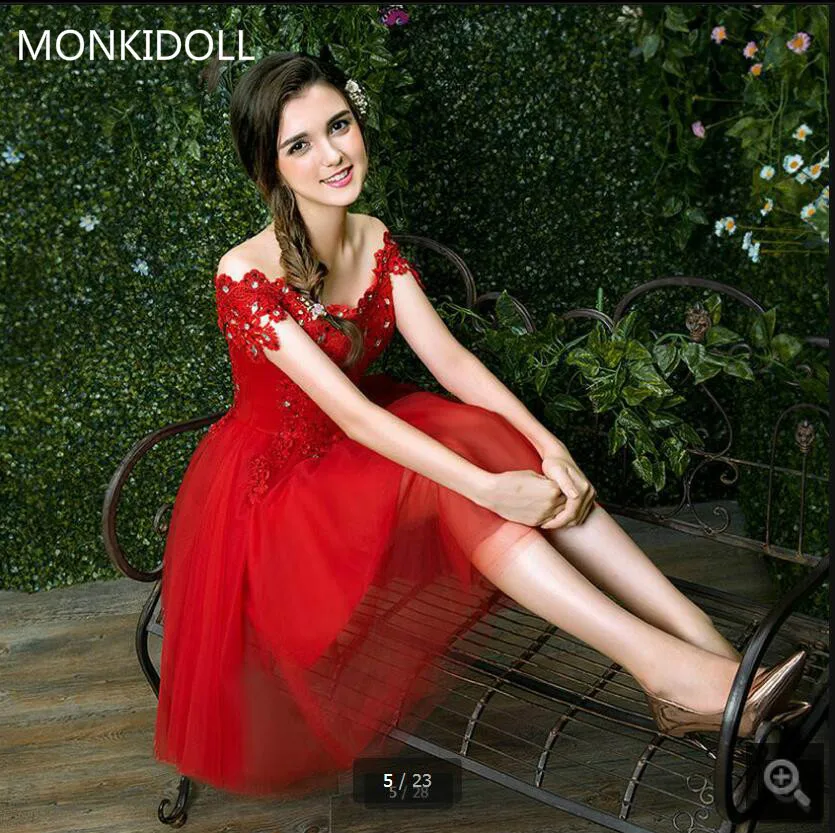 Short wedding dresses 2017 new arrival off the shoulder sexy beaded