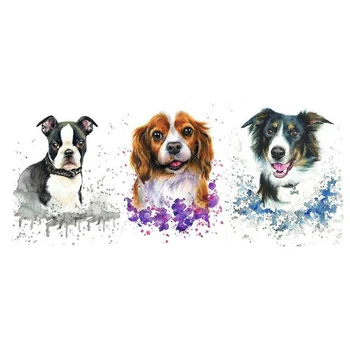 

Diy square drill diamond painting cross stitch mosaics Full 100% cover embroidery Cartoon dogs family diamond embroidery JS4974