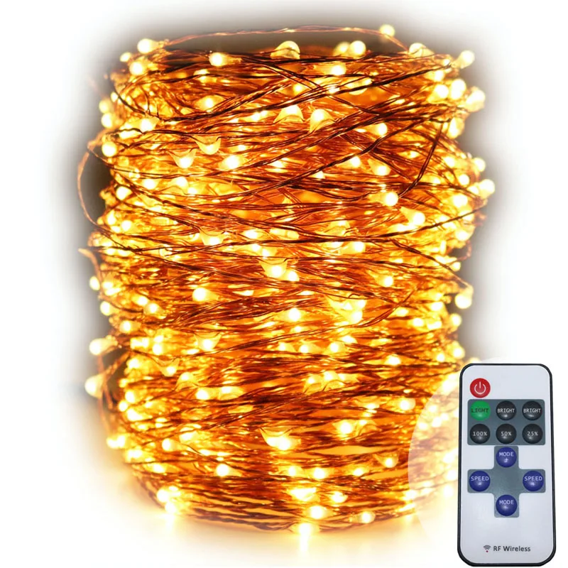 165FT/50M LED remote control copper wire fairy lights bright warm white starry lights for Christmas holiday wedding garden decor 165FT/50M LED remote control copper wire fairy lights bright warm white starry lights for Christmas holiday wedding garden decor