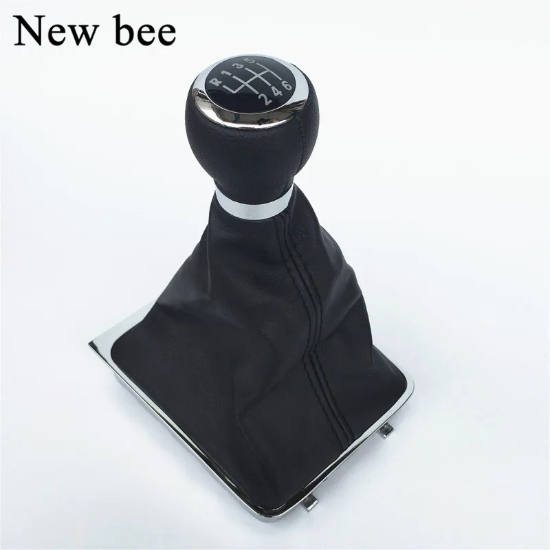 

Newbee Car Styling Gear Shift Knob With Gaiter Boot Cover Frame For Volkswagen VW Passat B6 2005 2006 2007 2008 2009 2010 2011