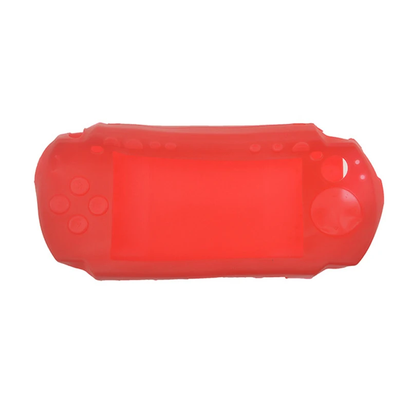 Мягкий силиконовый чехол для sony psp 2000/3000, защитный резиновый чехол для psp 2000/3000, аксессуары для игровой консоли - Цвет: Красный