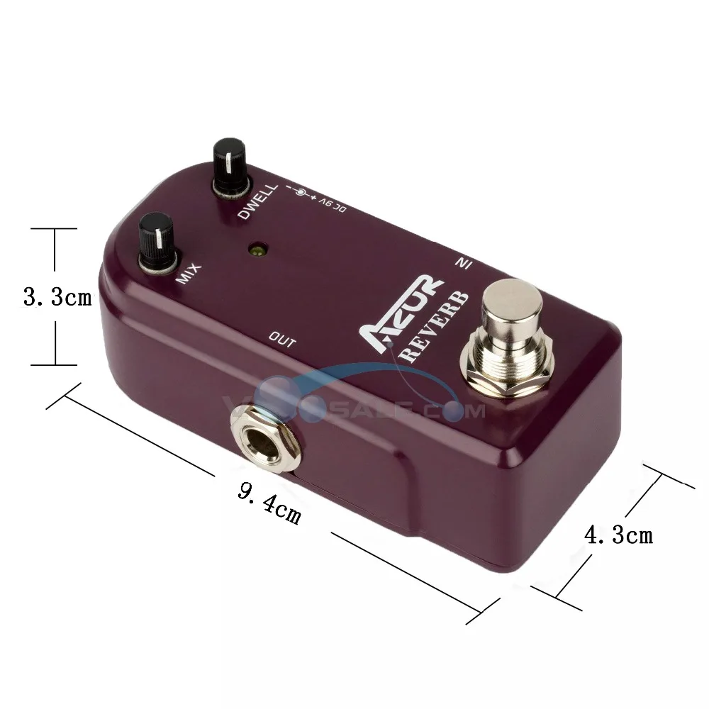 AP-311 Reverb Mini Guitar Effect Pedal Azor Reverb Mini Guitar Pedal DC9V Input Guitar Parts Accessories Reverb Pedal Effect