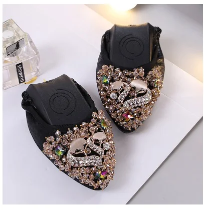 Plus Size31-45 Designer Crystal Boys Girls Flat Shoes Elegant Comfortable Lady Fashion Rhinestone Children School Soft Shoes
