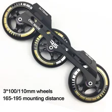 JEERKOOL Inline Slalom Slide Roller Skates Frame 3*100/110mm Wheels Aluminum Alloy Skating Base 85A Wheel Skates Basin DJ50 inline speed skates frame 3x110mm roller skating base ilq 9 bearing 110mm durable pu skating wheel rodas unbalanced front back