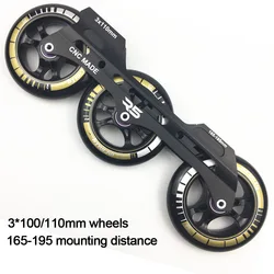 JEERKOOL en línea Slalom diapositiva patines de 3*100/110mm ruedas de aleación de aluminio de patinaje Base 85A de patines cuenca DJ50 JEERKOOL en línea Slalom diapositiva patines de 3*100/110mm ruedas de aleación de aluminio de patinaje Base 85A de patines cuenca DJ50