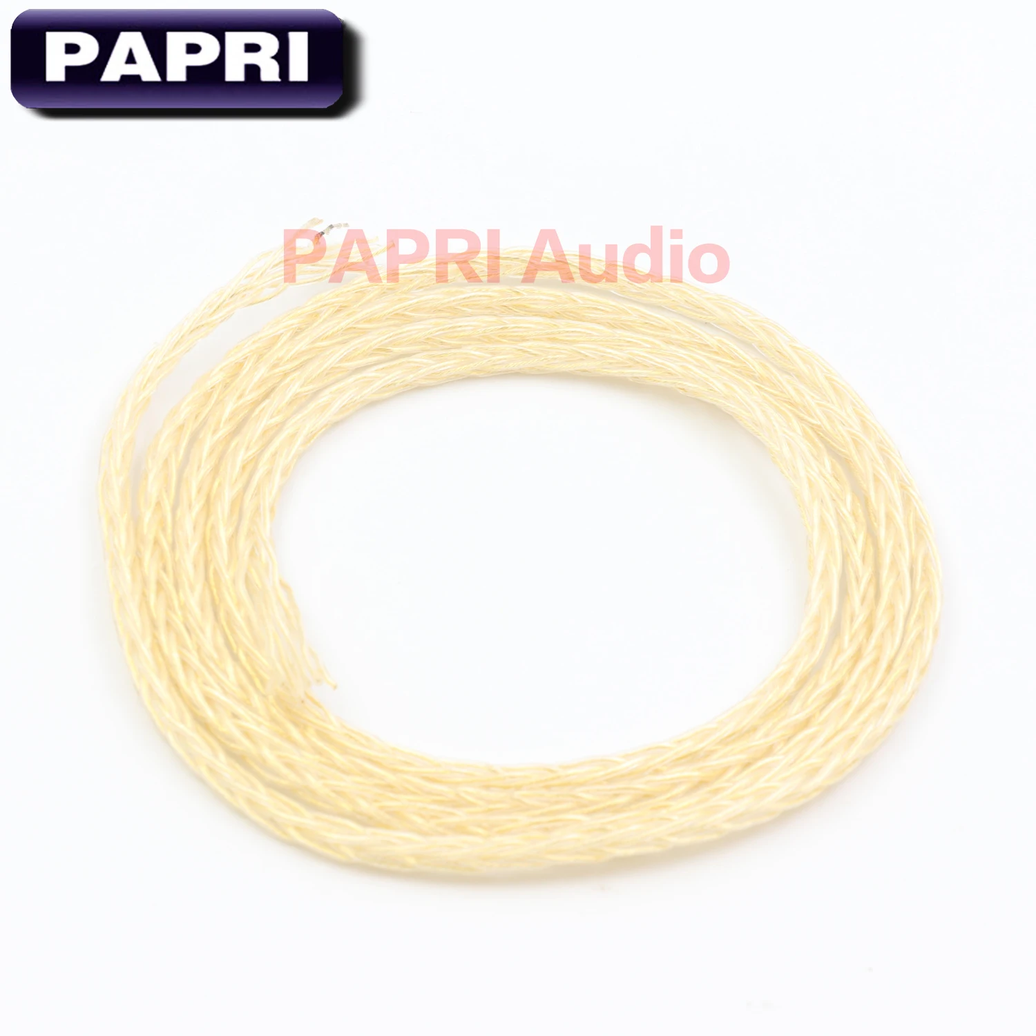 PAPRI Newest GR01 Headphone Cable DIY 4N OCC Silver Gold Plated Hifi Audio Line For Upgrade Earphone Wire Litz Structure