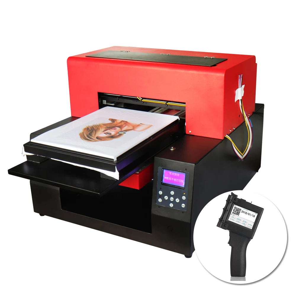 Automatic DTG Printer A3 Size Flatbed Printing Machine t Shirt Pinter & Handheld Portable