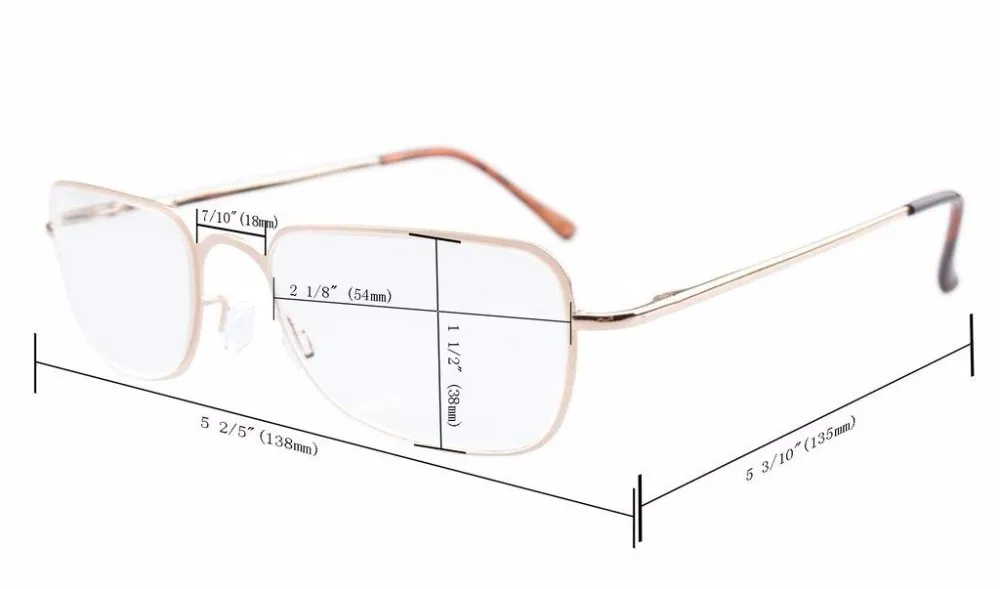 R1501 окуляр из нержавеющей стали рама пружинные петли очки для чтения+ 4,5/5,0/5,5/6,0/6,5/7,0/7,5/8,0