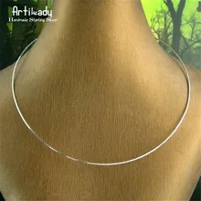 Artilady, серебро 925 пробы, серебрянное колье, чокер, воротничок, подвески, минималистичное ювелирное изделие, подарок для женщин