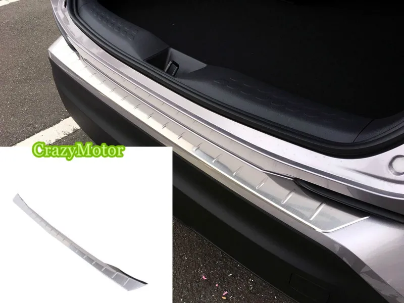 

For Toyota C-HR 2016 2017 2018 stainless rear bumper protector step panel boot cover sill plate trunk trim 1