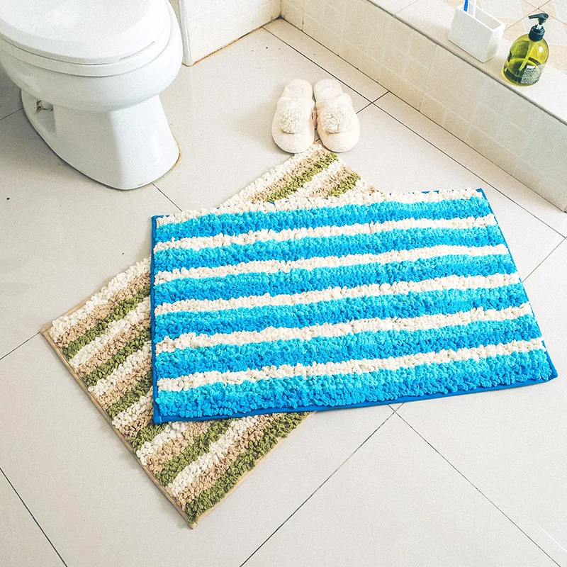 PAYSOTA Ванная комната ковер синели в полоску коврик дверь туалета Спальня Абсорбент нескользящей коврик можно стирать