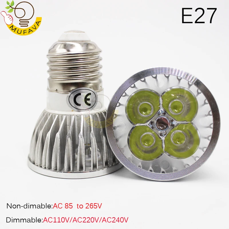 1 шт./лот новинка высокое Мощность Led MR16 GU5.3GU10 E27 9w12w15w затемнения прожектор теплый