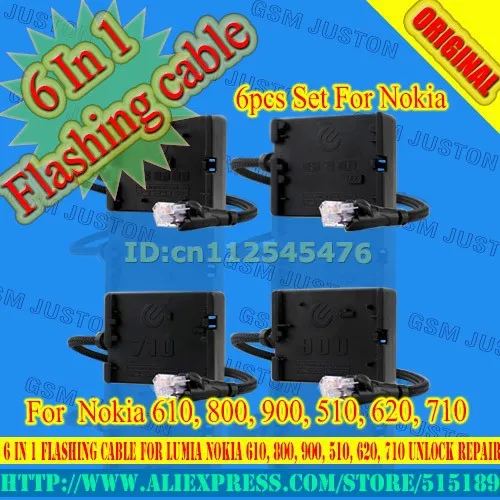 Piscando para Lumia 6 em 1 Original Novo Cabo Nokia 800 900 510 620 710 Reparo Desbloqueio 610 1 High Quality Telefonia e Comunicação