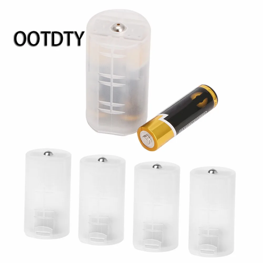

4Pcs 2AA To D Size Converter Adapter Battery Holder Spacer Switcher Box Case New