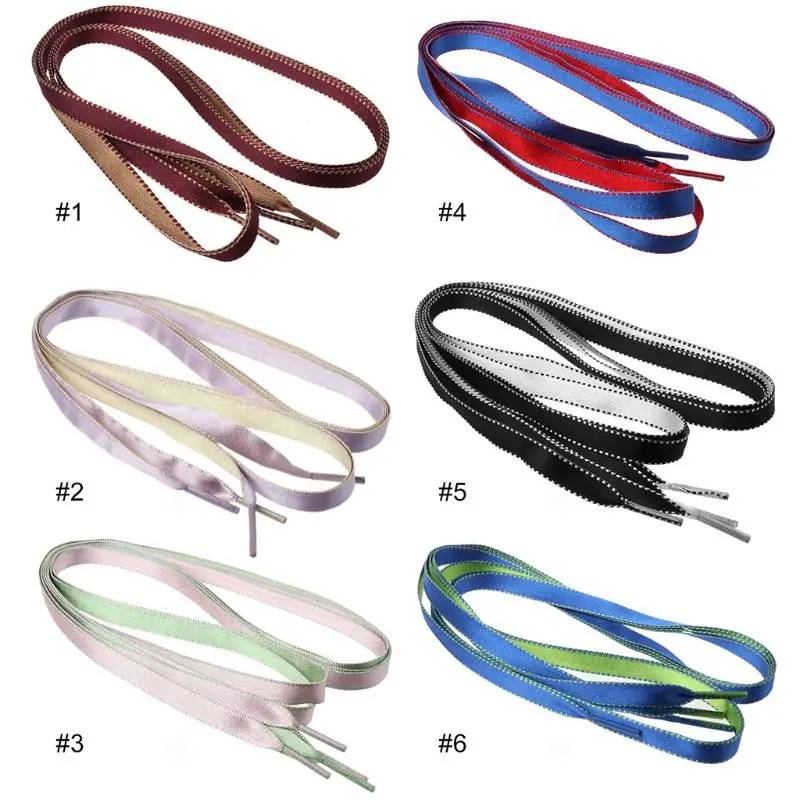 

Shoe Strings Flat Double Color Shoelaces Fashion Sneaker Sports Shoe Women Men Strings Laces Casual Canvas Shoes Decoration 1.4M