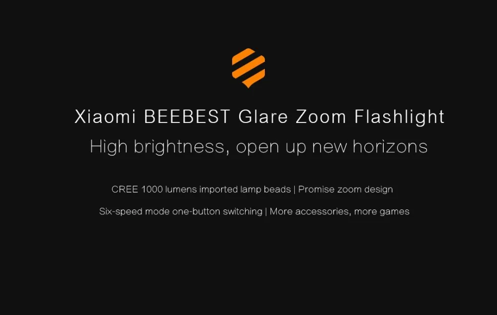 Xiaomi BEEBEST блики зум-светильник Cree лампа шарик 1000LM плавный зум 6 Режим тип-c портативный EDC и магнитный задний/Велосипедный светильник