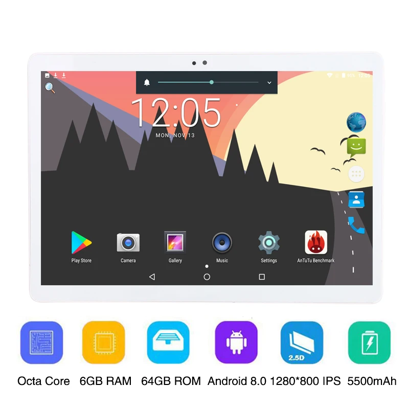 

10.1 screen mutlti touch Octa Core 6GB RAM 64GB ROM 10 inch tablet 10.1 inch 1280x800 ips MTK8752