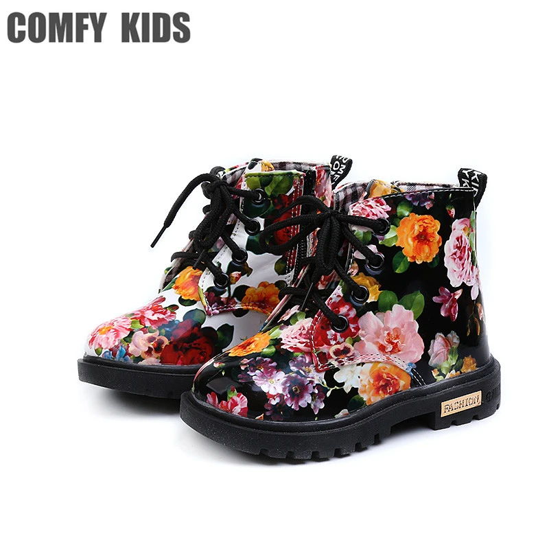 girls floral boots