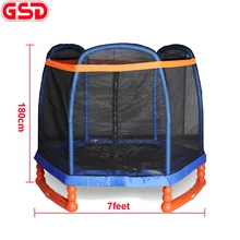 GSD высокого качества 7 футов дети шестиугольный батут в форме кепки SafetyNet подходит и обувь сумка, CE, EN71 утверждения
