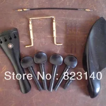 1 комплект EBONY Скрипка фитинг с хвостом gut и Золотая подставка для подбородника с винтовым креплением все в 4/4