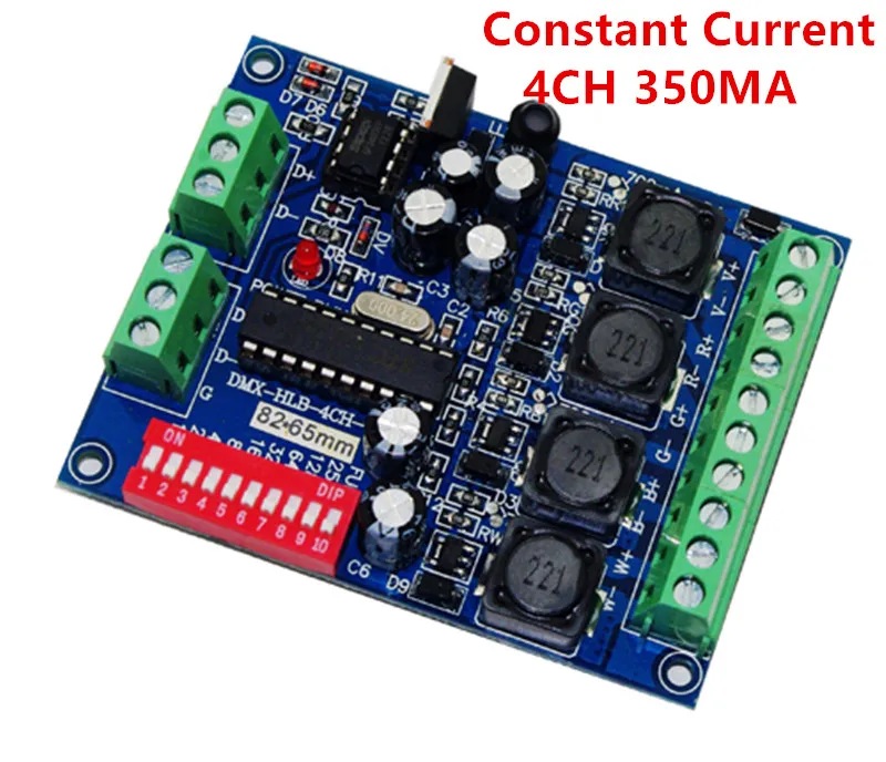 

1 pcs DC5-36V Constant Current DMX-HLB-4CH-350MA RGBW 4CH dmx decoder DMX512 Controller For led strip lights led lamp modules