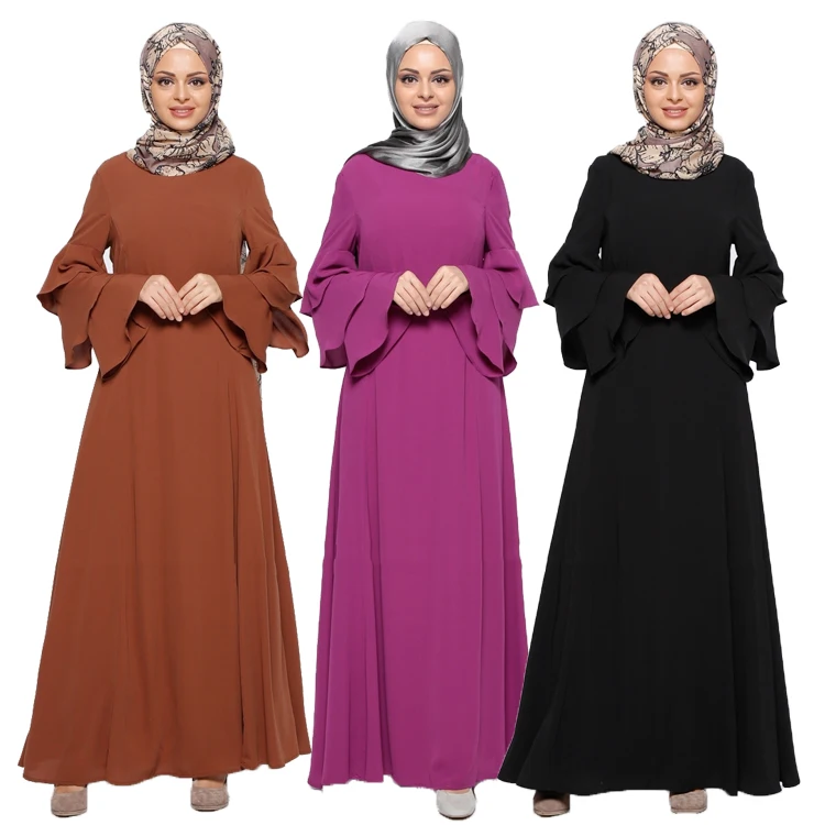 Мусульманский взрослых динамик рукава мусульманская одежда Турецкий Дубай мода мусульманский был тонкий Абая платье арабский поклонение