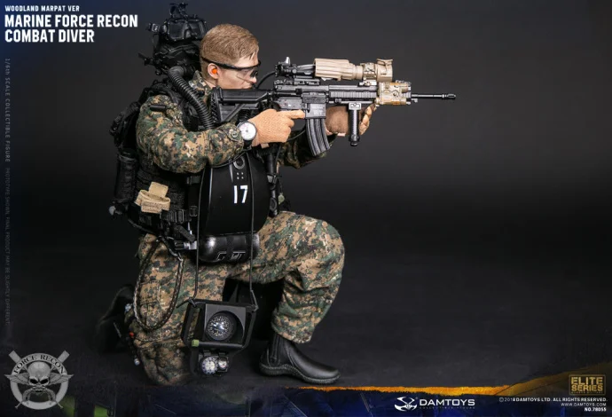 Фигурка солдата США DAMTOYS 78055 1/6 USMC морская сила ретрон боевой дайвер Лесной