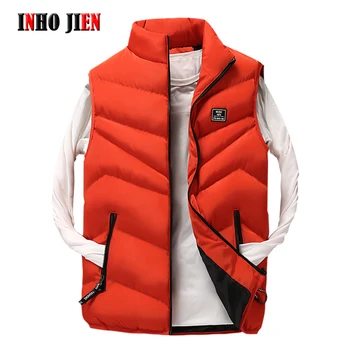 

Spring Autumn Men's Vest Fashion Casual Slim Cotton-Padded Mens Jackets and Coats Zipper Waistcoats Brand Clothes Big Size M-6xl