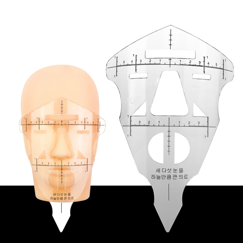 Трафарет для бровей многоразового использования макияж микро-blading измерительный форматор линейка для татуировки инструмент