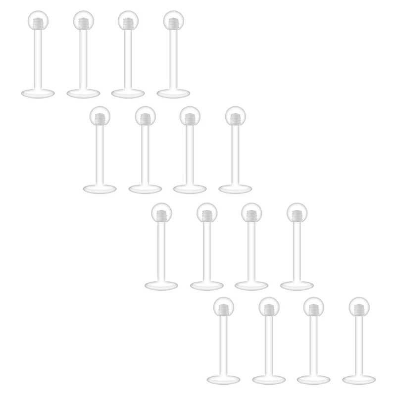 

Clear Cartilage Earring 16G Clear Acrylic Bioflex Tragus Retainer Lip Rings Nose Studs Labret Monroe Ear Rook Helix Earring