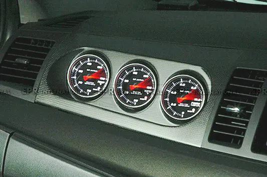 Evolution 10 M7 Style Carbon Triple Gauge Pod Holder 60mm(4)_1