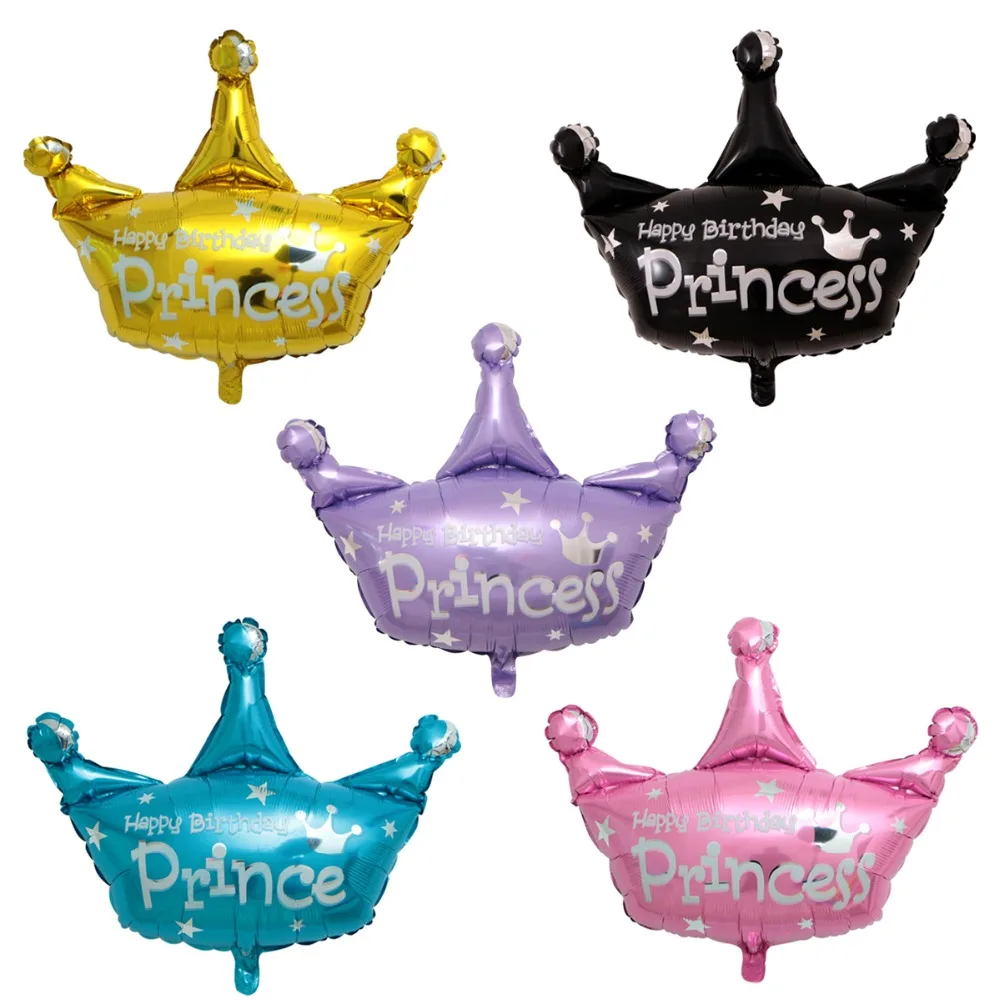 

1pc Giant Size 100CM Gold Pink Princess Crown helium foil balloon balls baby adult happy birthday wedding party decor globos