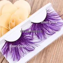 Косметика icycheer фиолетовые искусственные перья ресницы мягкие ресницы вечерние ресницы на Хэллоуин