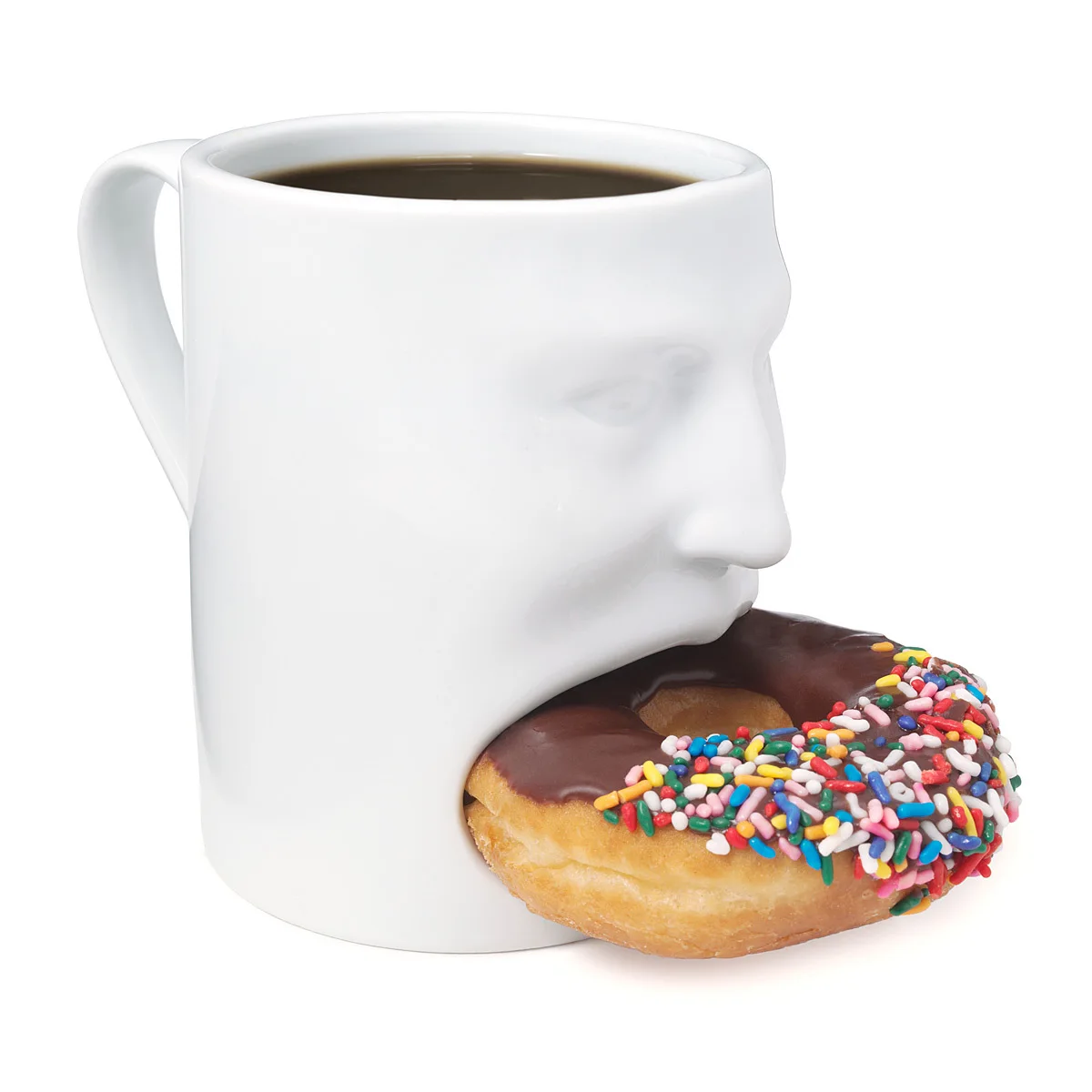 

Face Mug - Ceramic Cookies Cup Dunk Mug with Biscuit holder NEW STYLE